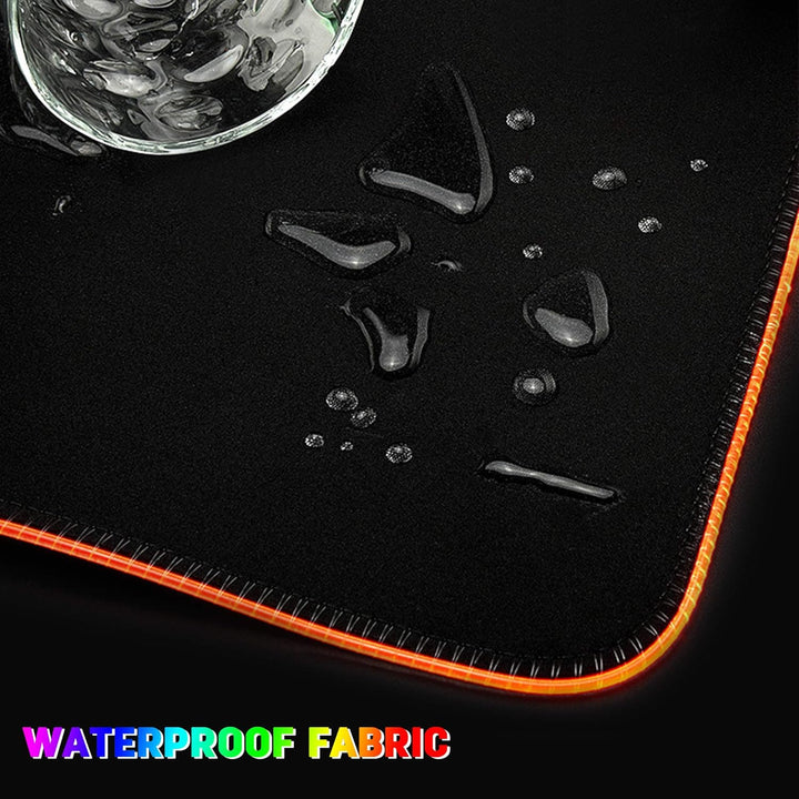 DORRISO RGB Gaming Mauspad 900x400x3mm XXL RGB LED Schreibtischunterlage Grosse Mousepad Wasserdicht