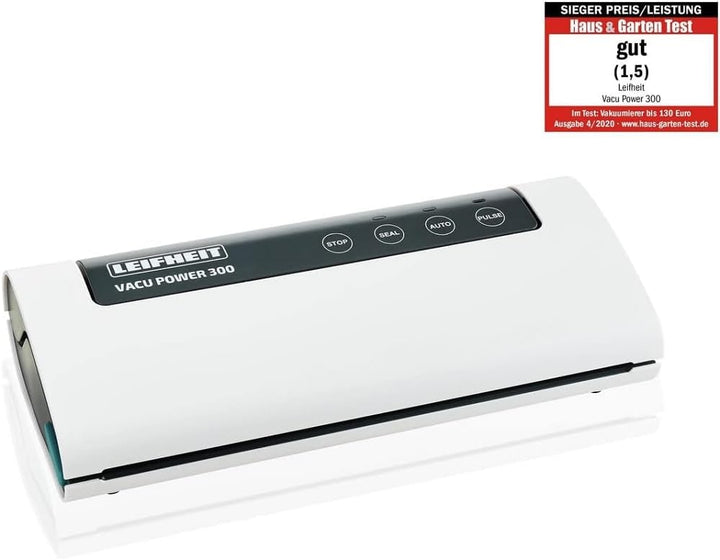 Leifheit Vakuumiergerät Vacu Power 300, Vakuumierer zum Konservieren, Lebensmittel bleiben 8x länger