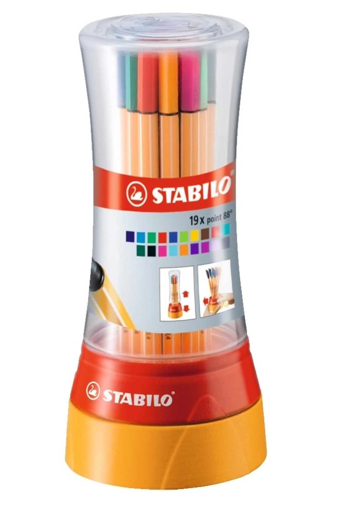 Fineliner - STABILO point 88-19er Twister - mit 19 verschiedenen Farben