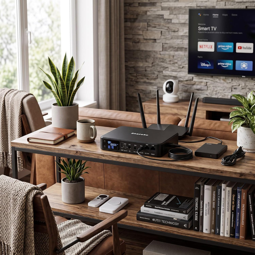 UPS -Stromversorgung 18000 -mAh UPS Battery Backup für Überwachungskameras Router Fingerabdruckscann
