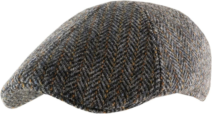 Stetson Texas Harris Tweed Flatcap Schirmmütze Schiebermütze Wollcap Herren - Made in Germany mit Sc