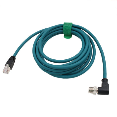 HangTon Connect Netzwerkkabel M12, 8-polig, X Coded rechtwinklig auf RJ45 Cat7e Ethernet-Kabel, gesc