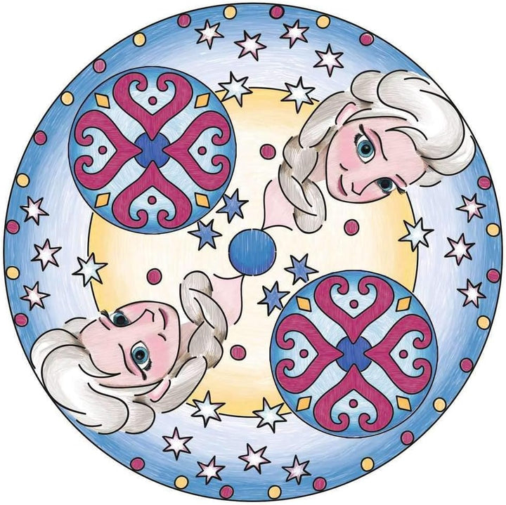 Ravensburger Mandala Designer Frozen 29841, Zeichnen Lernen mit Anna, ELSA und ihren Freunden für Ki