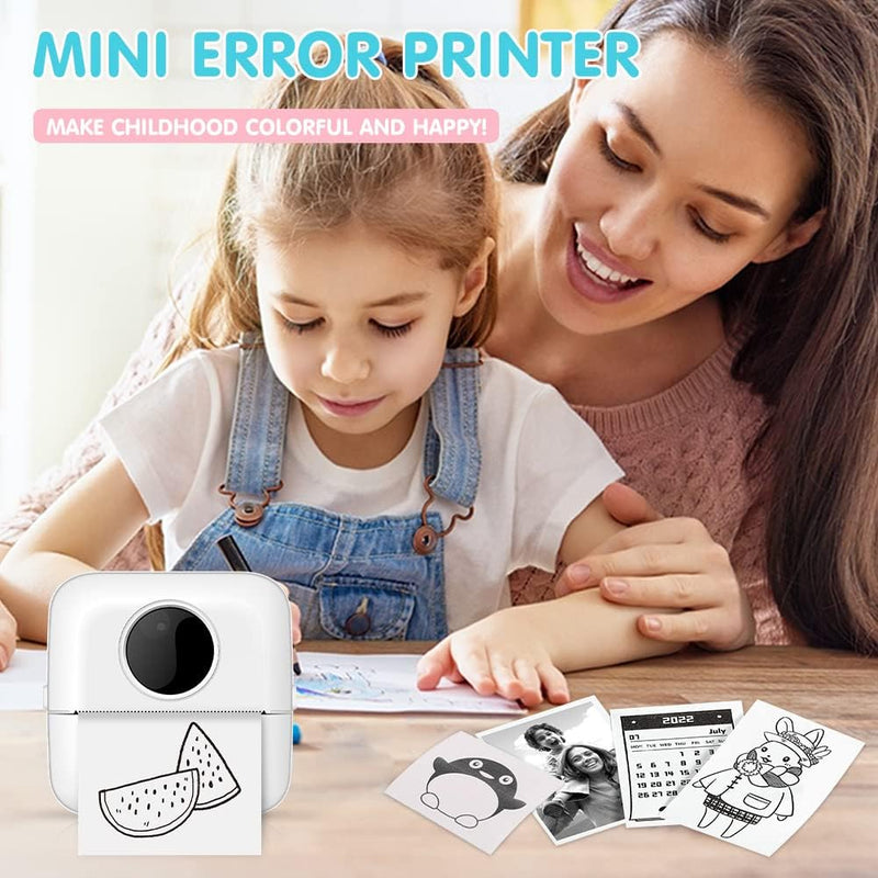 ConBlom Mini Drucker, Bluetooth Fotodrucker Pocket Thermodrucker Tragbarer Taschendrucker mit 11 Rol