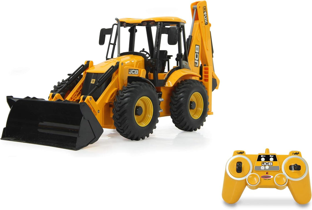 JAMARA 404980 - Baggerlader JCB 1:20 2,4GHz - Schaufel Heben/senken/abkippen, Ausleger und Heck-Scha