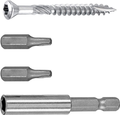 Connex Terrassenschrauben 5,0 x 60 mm - 240 Stück - Mit Bohrspitze & Schneidkerbe - Senkkopf - TX-An