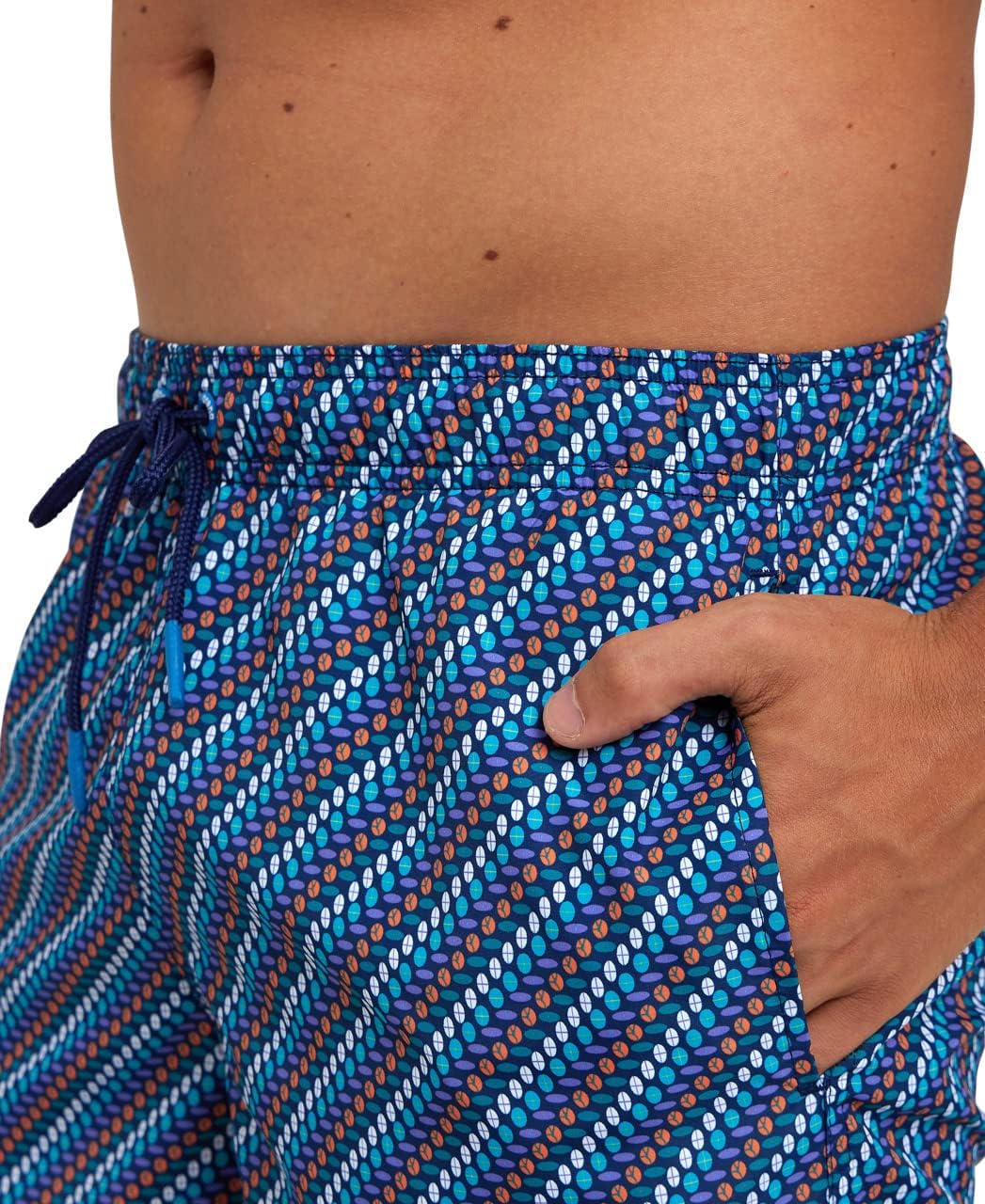 ARENA Herren Men's Beach Boxer Allover Swim Trunks S Navy-diagonal Pattern Multi, S Navy-diagonal Pa