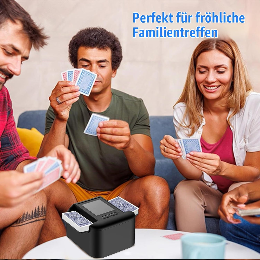 M1L Wiederaufladbar Automatischer Kartenmischer 1-2 Deck, Geräuscharm Elektrische Shuffling-Maschine