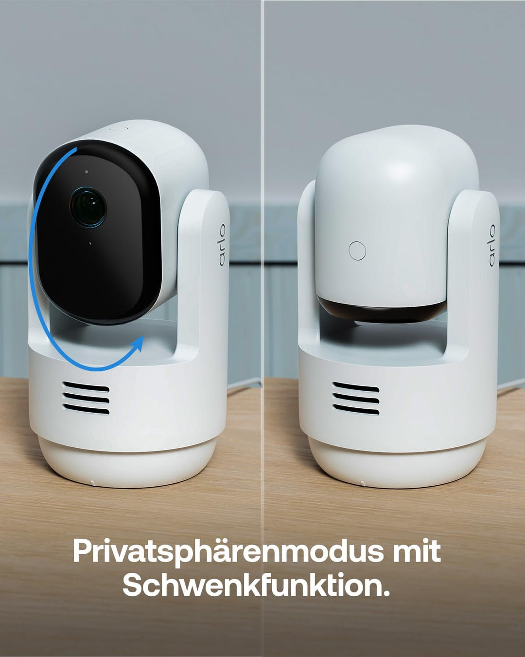 Arlo Indoor 3 HD PTZ Überwachungskamera Innen, 2er Set, HD Video, 360º Schwenkbar, 2-Wege-Audio, Bew