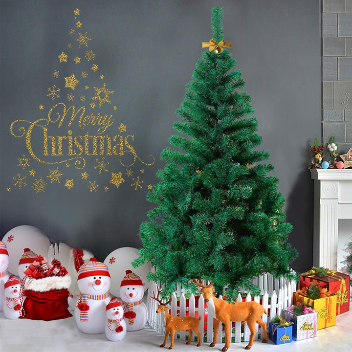 HENGMEI 210cm PVC Weihnachtsbaum Tannenbaum Christbaum Grün künstlicher mit Metallständer ca. 750 Sp