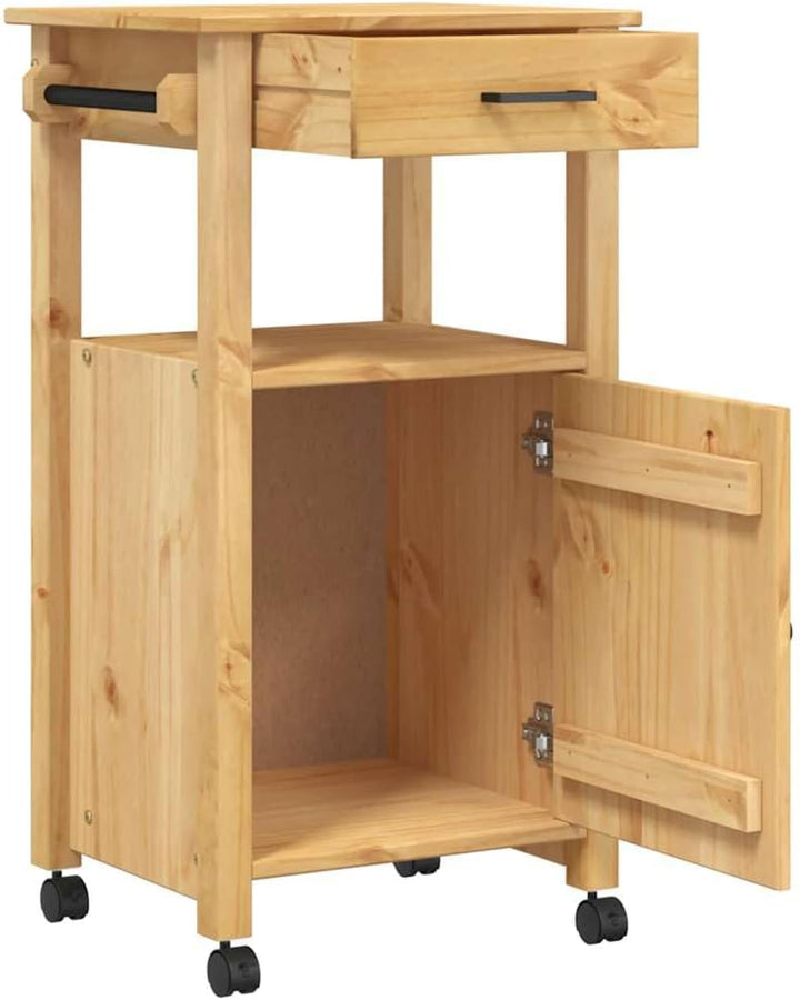vidaXL Küchenwagen, Servierwagen mit viel Stauraum, Beistellwagen für Küche Wohnzimmer Badezimmer, T