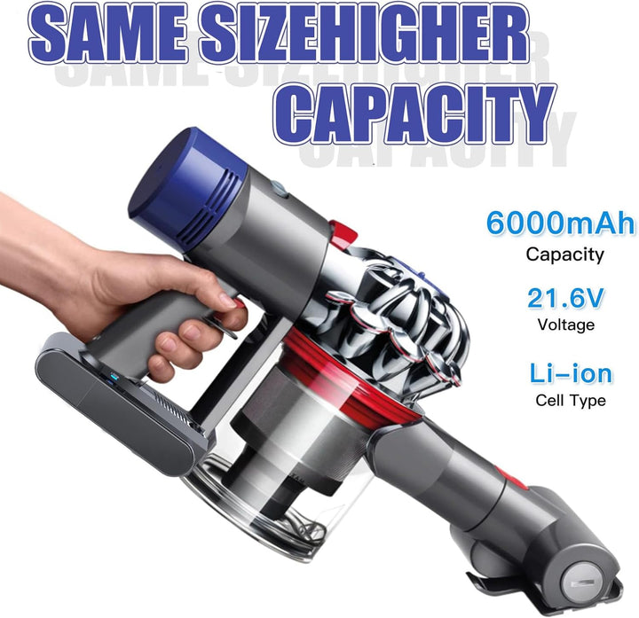 21.6V Ersatzakku für Dyson V6 6.0Ah/6000mAh Akku Kompatibel mit DC62 V6 DC58 DC59 DC61 DC62 Animal D