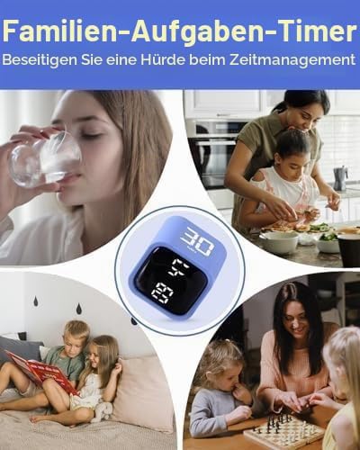Produktivitätstimer Flip-Schwerkraftsensor-Würfeltimer Countdown & Countup, Stummschaltung & Vibrati