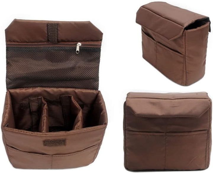 Neuleben Kameratasche Schultertasche mit abnehmbarem Kamerafach Vintage klein Umhängetasche Canvas f