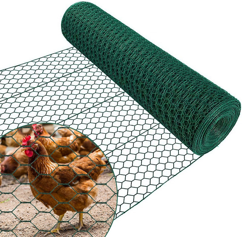 Amagabeli 1.22M X 25M Sechskant-Geflecht Drahtzaun Gartenzaun RAL6005 Grünen Maschenweite 25.4 mm Dr