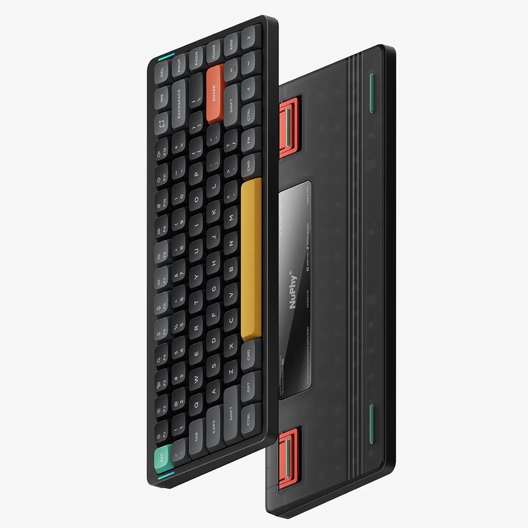 nuphy Air75 V2 Kabellose mechanische Tastatur, 84 Tasten RGB Hot-Swap Tastatur, unterstützt Bluetoot