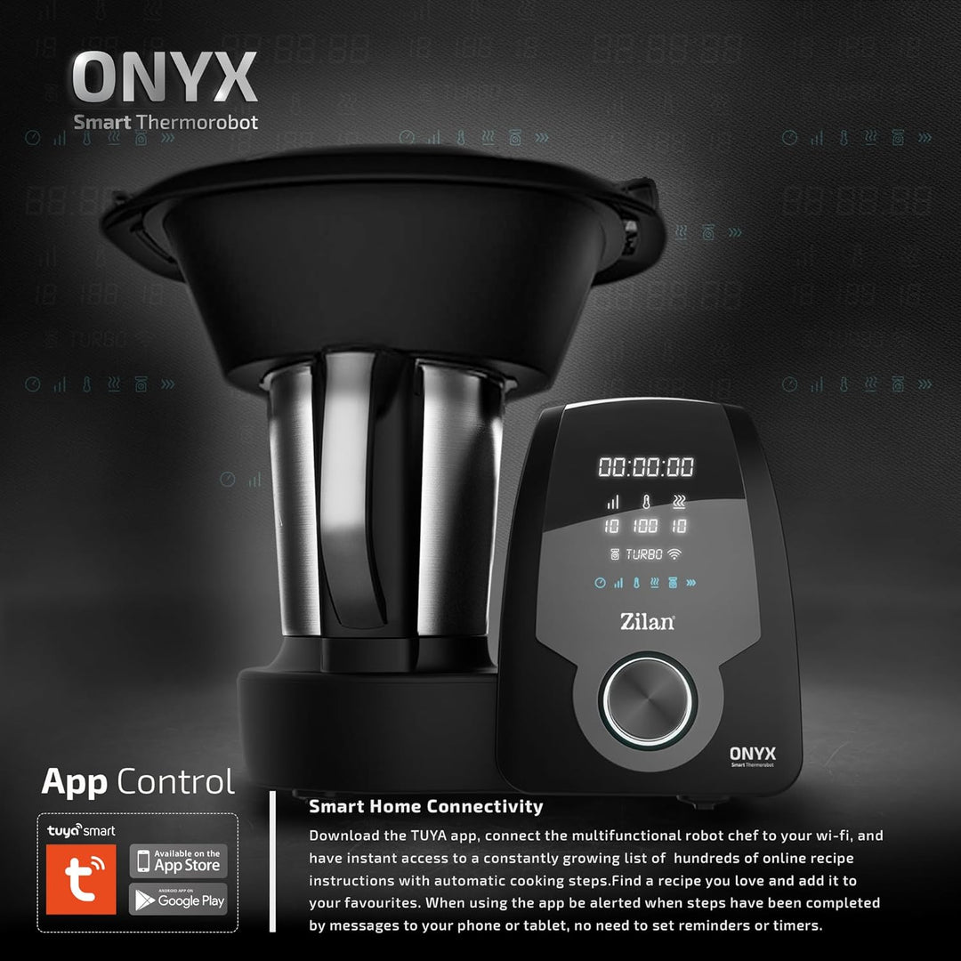 Zilan ONYX Thermo Roboter Multifunktions-Küchenmaschine mit WLAN, 30 Funktionen, digitales LED-Displ