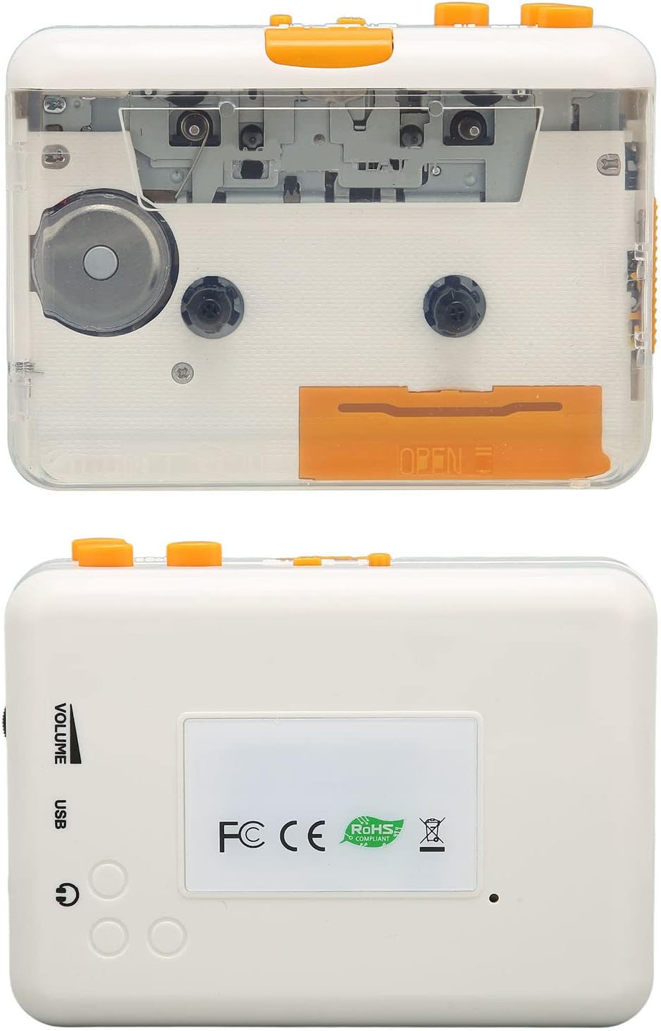 Tragbarer Kassettenspieler, Walkman-Kassetten-Audio-Musik-Player Tape to MP3-Konverter, Kompatibel m