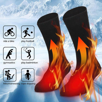 Baceyong Heizsocken, Akku-Elektrosocken, Heizsocken für Radfahren und Reisen, Unisex