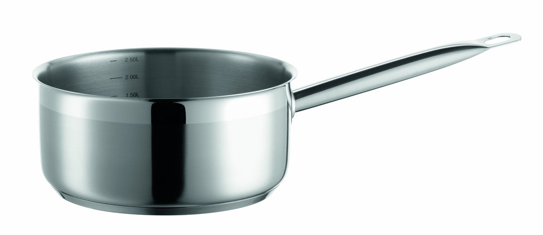 Mäser, Serie Professional, Stielkasserolle 20 cm, Topf aus hochwertigem Edelstahl 18/10, Induktion,