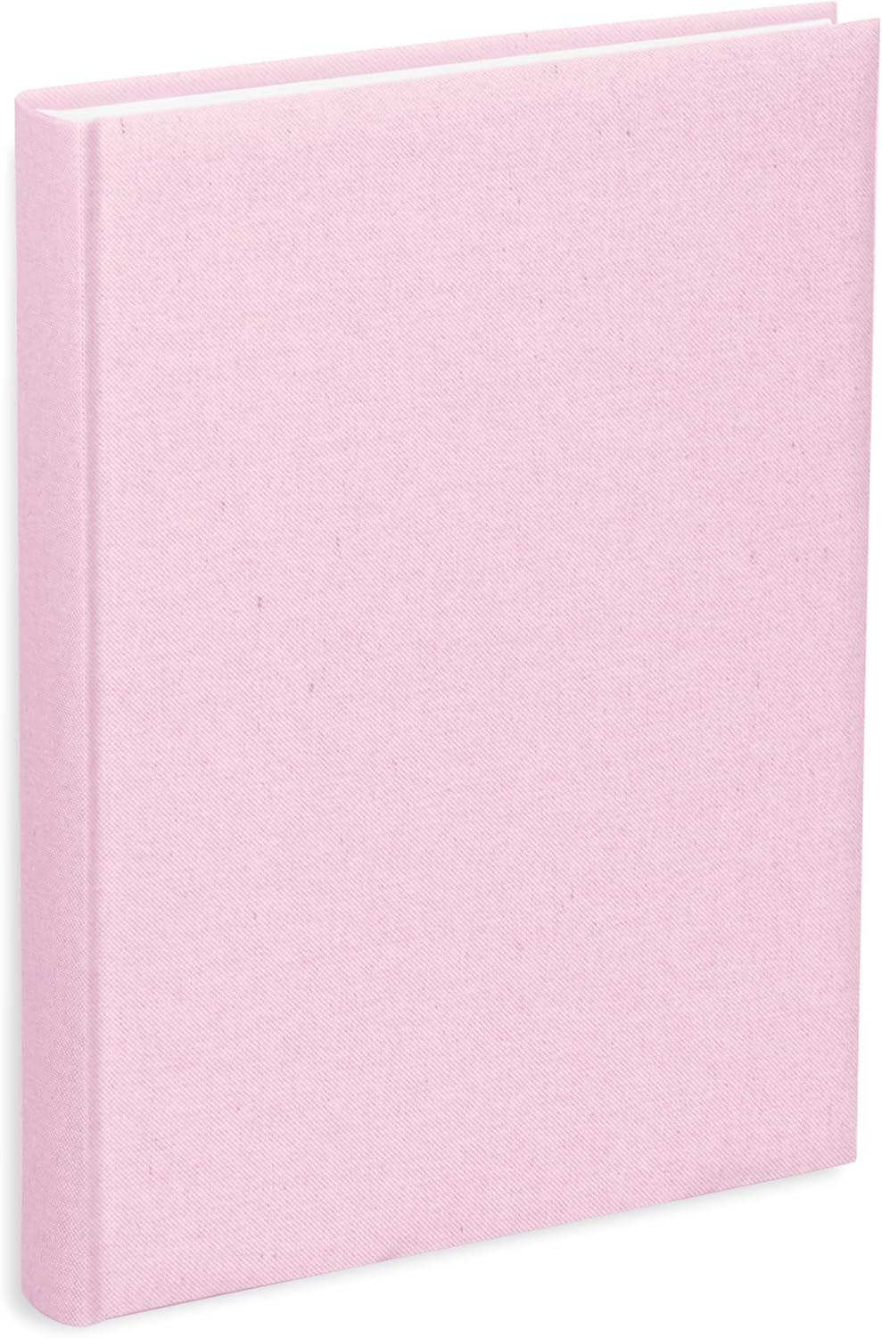 Fotoalbum mit Einsteckfächern 21 x 28 cm für 200 Fotos 13 x 18 cm, Einband aus rosa Baumwolle