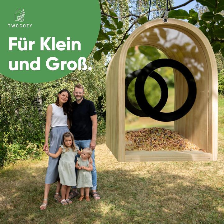 TWOCOZY Vogelhaus zum Bemalen | DIY Bastelset für Kinder mit Schablonen, Wasserfesten Acrylfarben &