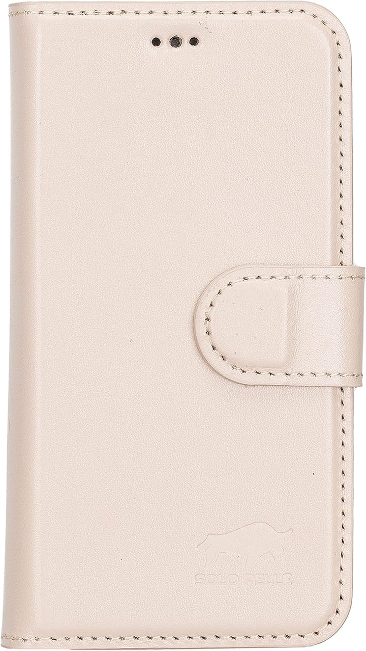 Solo Pelle Lederhülle kompatibel für iPhone 13 Mini in 5.4 Zoll abnehmbare Hülle (2in1) inkl. Karten