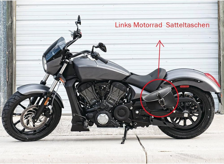 1 Stück Motorrad Satteltaschen Leder PU Wasserdichte Links Satteltasche Motorrad Side Gepäck Werkzeu