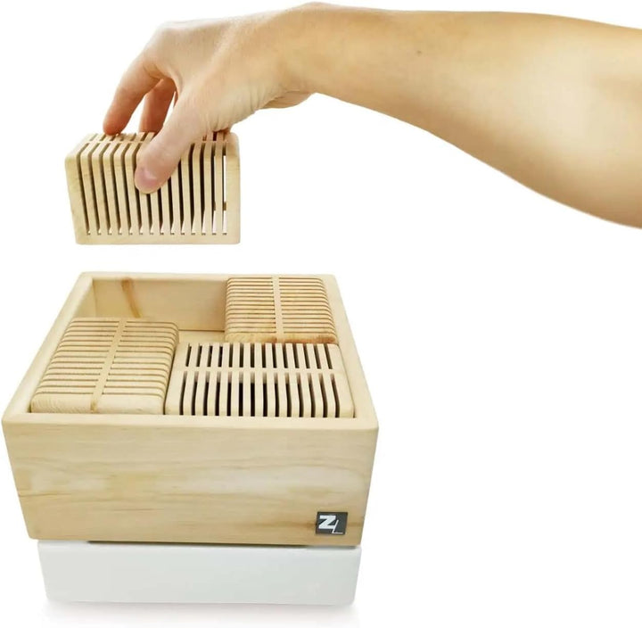 Zirben Familie I ZirbenLuftreiniger AURA PLUS Luftreiniger & Luftbefeuchter für Räume bis 40 m² I ge