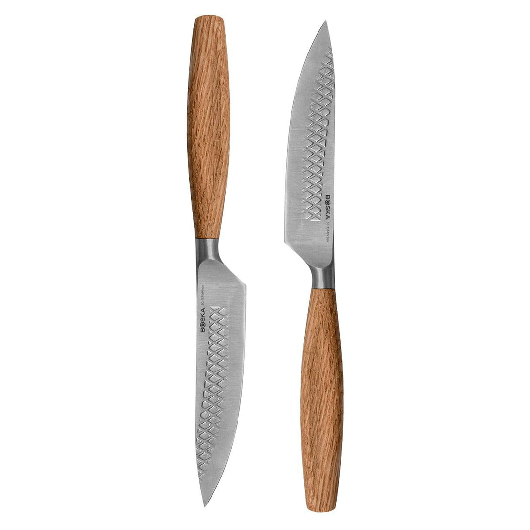 Boska Steakmesser-Set Oslo+ / 2er-Set/Edelstahl-Messerset/Zum Schneiden von Fleisch(ersatz), Fisch,