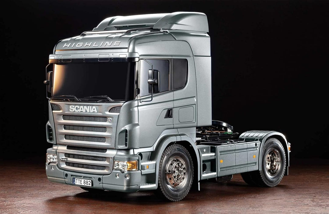 Tamiya 56364 1:14 RC Scania R470 Silber Edition, Modellbausatz,Plastikbausatz, Bausatz zum Zusammenb