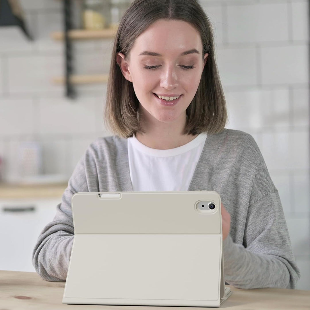 Hülle mit Tastatur für iPad A16 11/10 Gen 11/10,9 Zoll 2025/2022 | Integrierter Stifthalter Folio-St