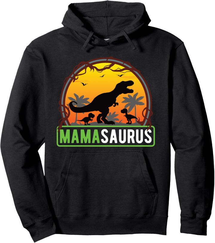 Mamasaurus T-Rex Mama | 2 Kinder Dino Mutter | Muttertag Pullover Hoodie