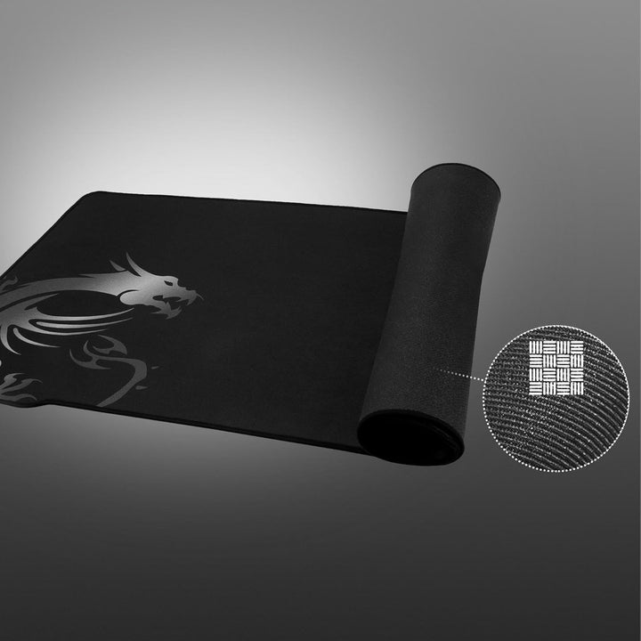 MSI AGILITY GD70 - XL Gaming Mauspad, Gaming Oberfläche mit Seidentextur, weiche, gesäumte Kanten, r
