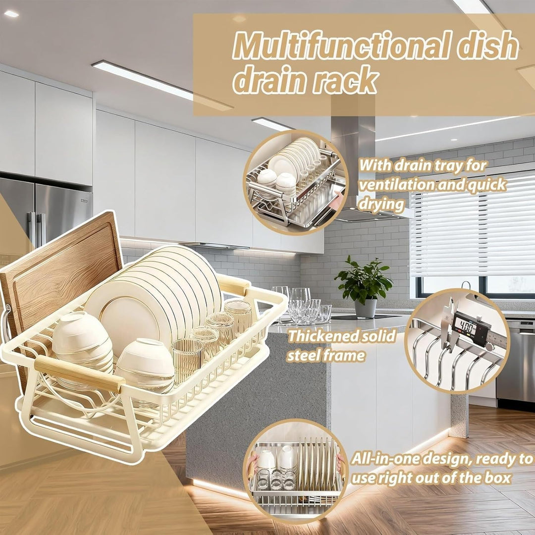 Drying Rack Geschirr-Trockenständer for die Küchentheke, Edelstahl-Spüle, Organisation und Aufbewahr