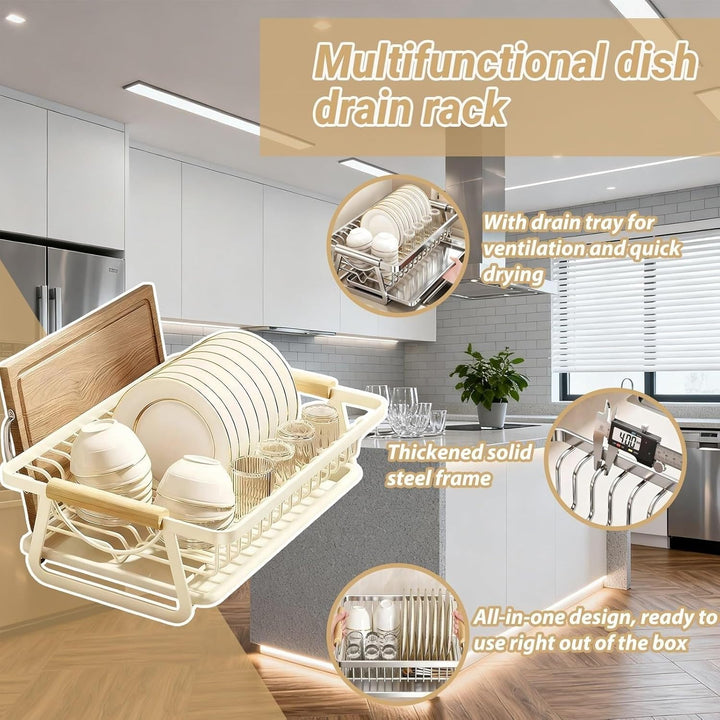 Drying Rack Geschirr-Trockenständer for die Küchentheke, Edelstahl-Spüle, Organisation und Aufbewahr