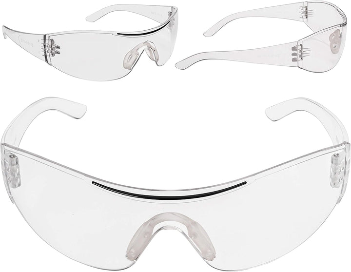 Kurtzy 24-er Pack Schutzbrillen Transparent mit Gummieinsatz an Nase und Ohren für sicheren Schutz -