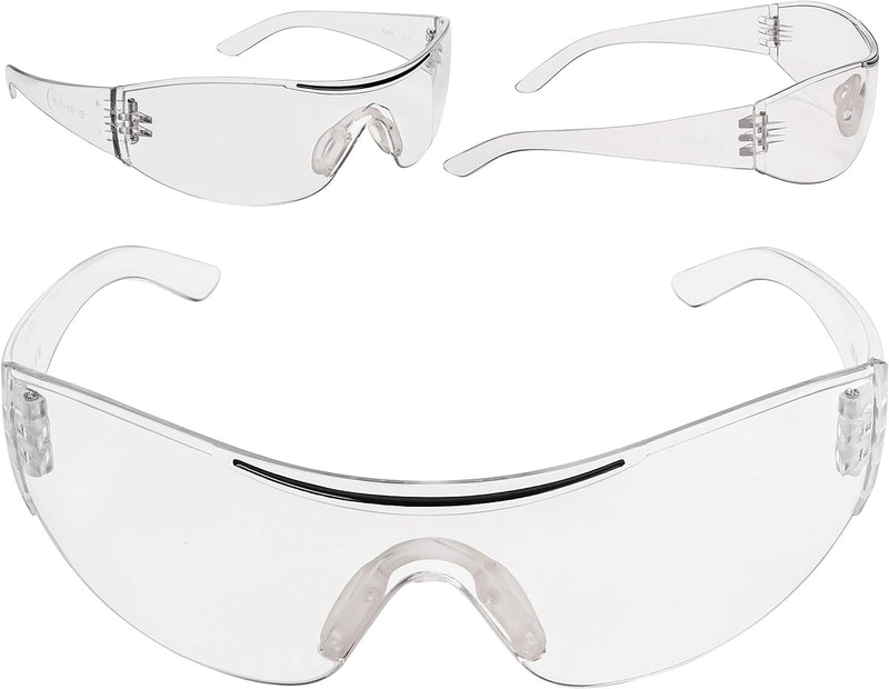 Kurtzy 24-er Pack Schutzbrillen Transparent mit Gummieinsatz an Nase und Ohren für sicheren Schutz -