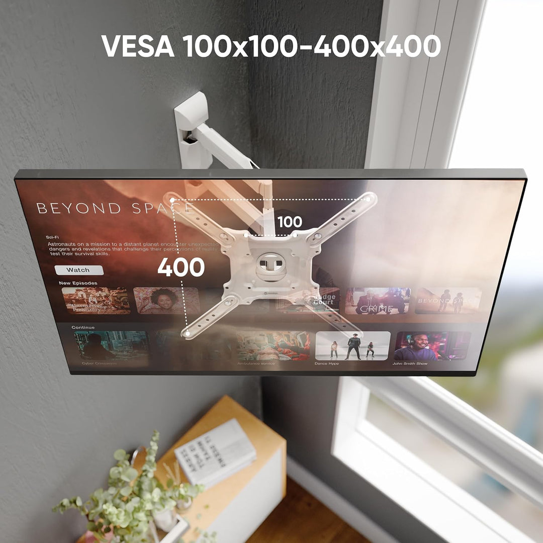 ONKRON TV Wandhalterung schwenkbar für 32-65 Zoll TVs bis zu 35 kg, universal TV Wandhalterung auszi