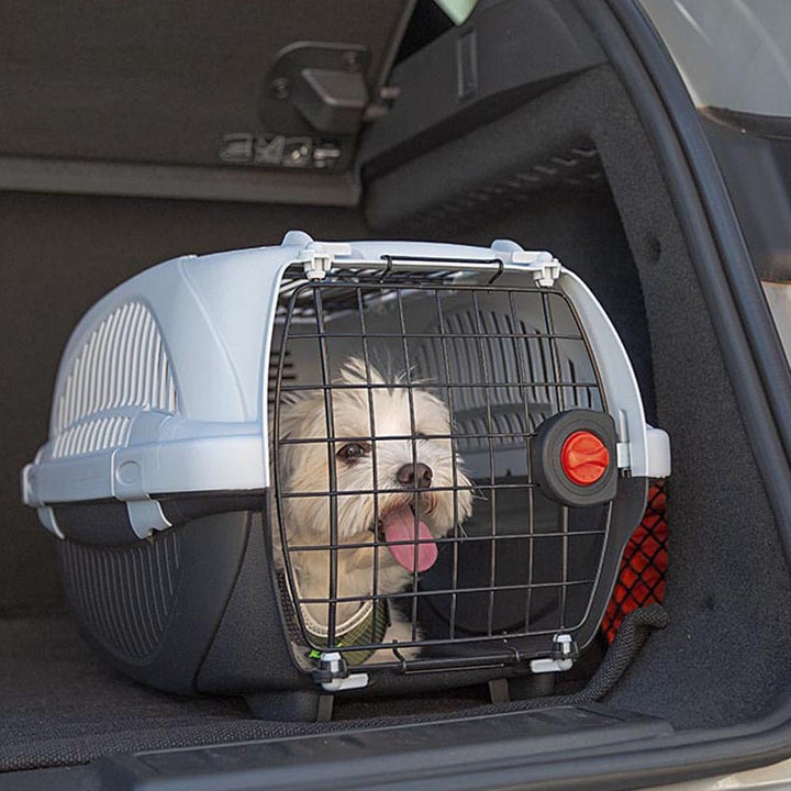 Ferplast Transportbox für Haustiere Hundebox für kleine Hunde und Katzen Atlas deluxe 10 Open, Trans