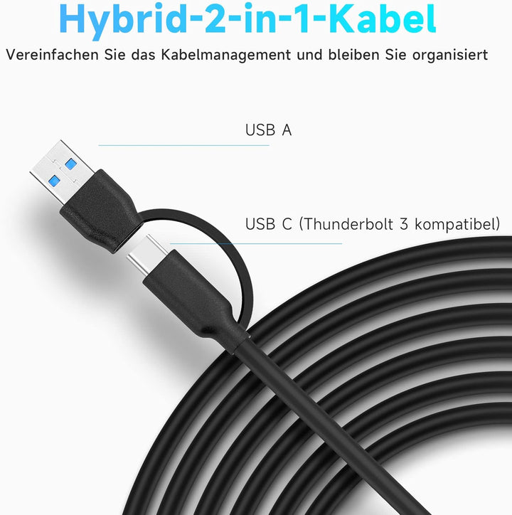 USB 3.2 Hub Aktiv mit Netzteil, RSHTECH Aluminium USB Hub 3.1 Gen2 mit 7*USB 3.2-Datenport (10Gbps),