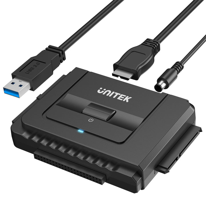 UNITEK USB 3.0 zu IDE SATA Konverter Externer Festplattenadapter für 2.5/3.5 Zoll HDD SSD Festplatte