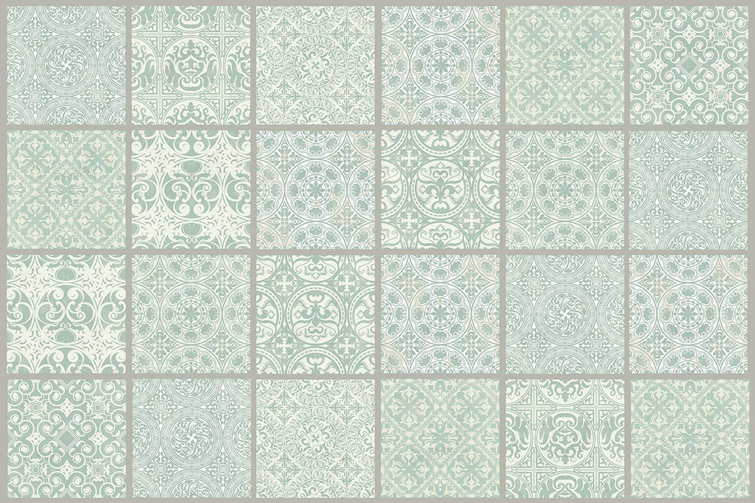Queence | Küchen Spritzschutz „Fliesenmuster“ 60x40 cm| Küchenrückwand | Alu-DiBond | Fliesenschutz