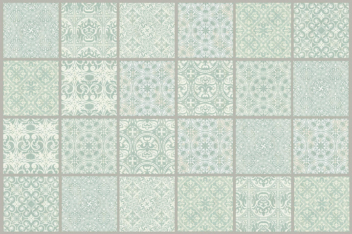 Queence | Küchen Spritzschutz „Fliesenmuster“ 60x40 cm| Küchenrückwand | Alu-DiBond | Fliesenschutz
