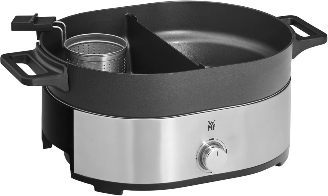 WMF Lono Hot Pot & Dampfgarer elektrisch 3,6l, chinesisches Fondue für 6 Personen, elektrische Dampf