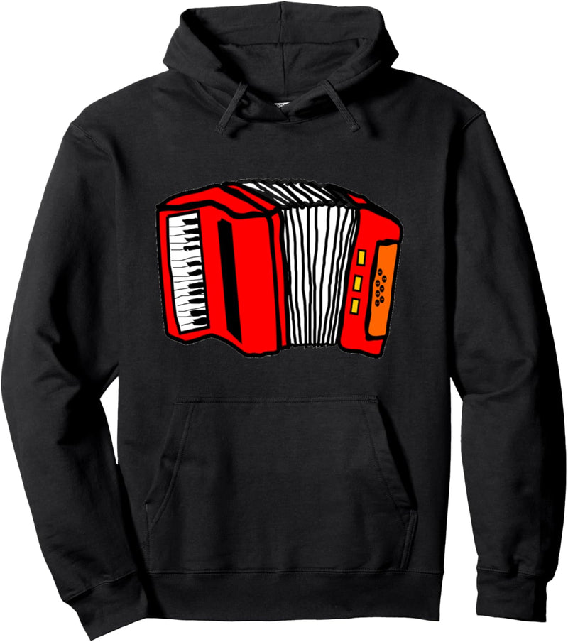 Cartoon Akkordeon Fun Polka Music Instrument Pullover Hoodie