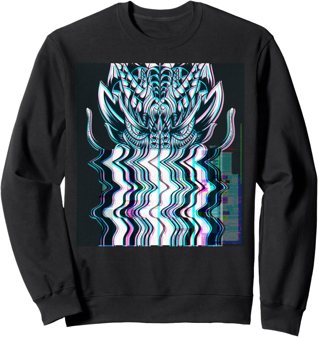 Vaporwave Japanese Dragon Aesthetic Sweatshirt