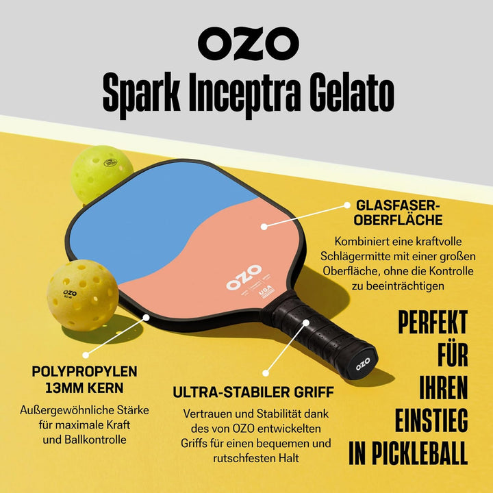 OZO Pickleball Kontroll Schläger für Anfänger Beginner Control Cotton Candy & Strawberry, Beginner C