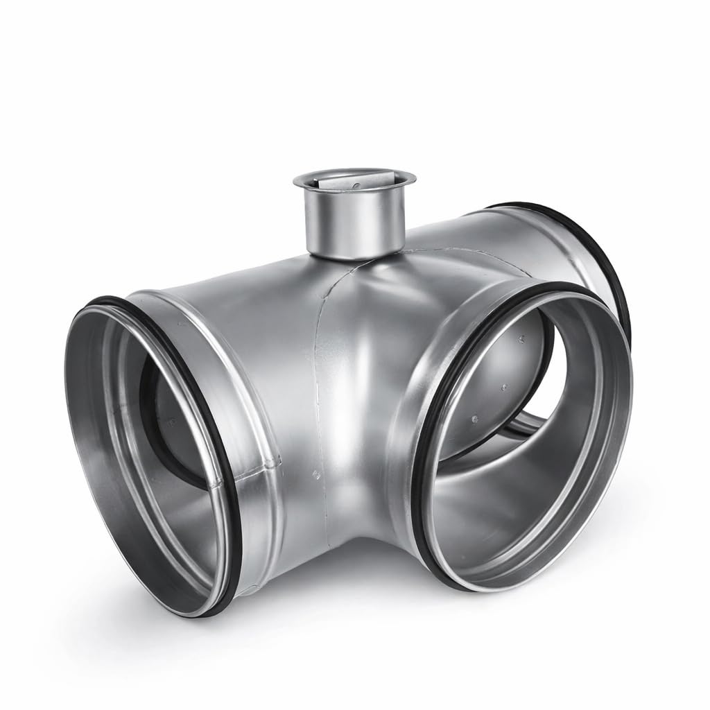 Easy Act Bypass Klappe, 100 mm, Luftstrom-Regler für Luftverteilung mit zwei 90° Abgängen, Lüftungsk