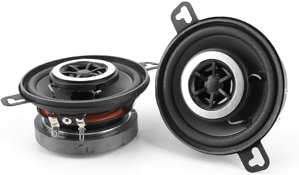 Tbest Auto Koaxial-Lautsprecher Set - 2 Stück 3,5 Zoll 200W Hochtöner Stereo Musik HiFi Lautsprecher